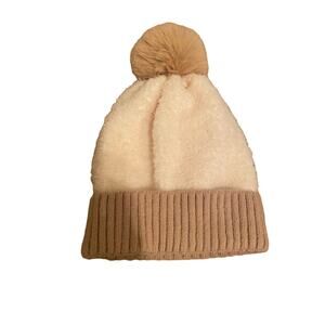 Winter Hat Cream Pom Pom